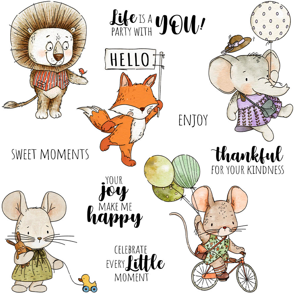 Cute Animals Dies & Stamps Set