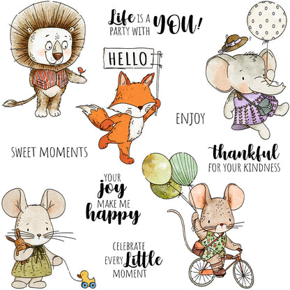 Cute Animals Dies & Stamps Set