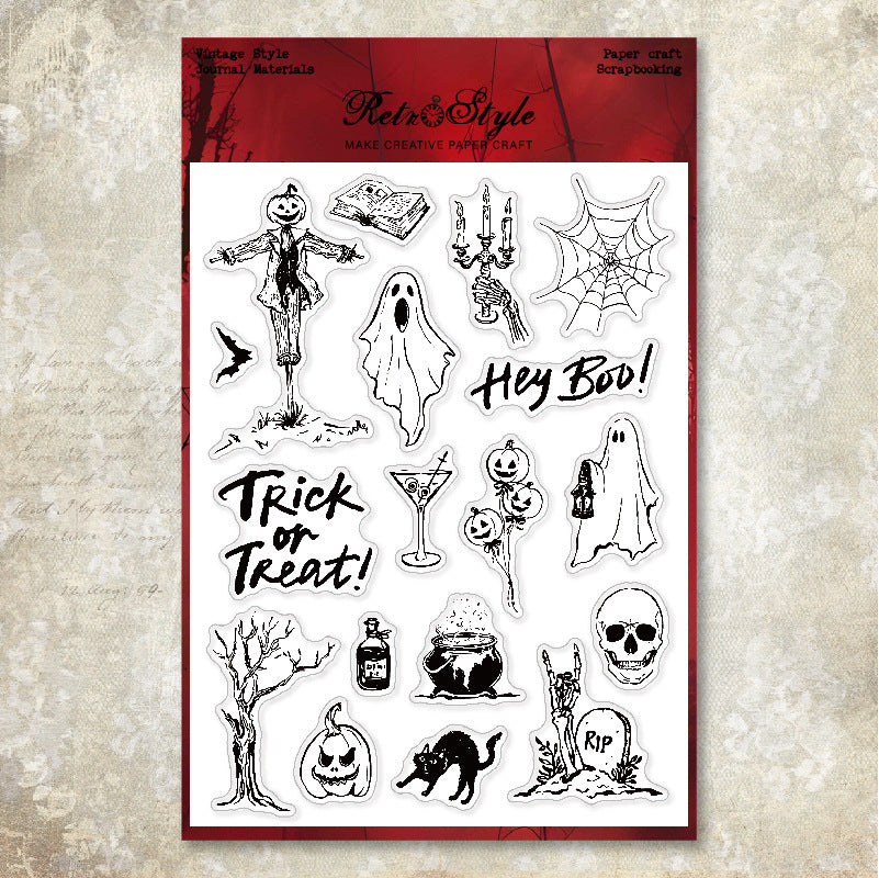 Halloween Theme DIY Decorative Journal Clear Stamps
