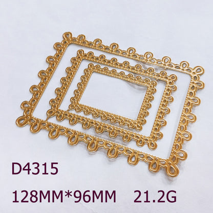 Stackable Rectangular Lace Frame Cutting Dies