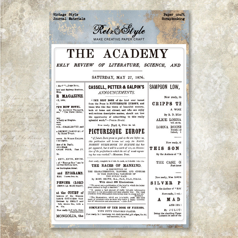 Vintage Background DIY Scrapbook Clear Stamps