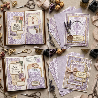 24PCS 6" Lilac Scrapbook Paper & Cardstock
