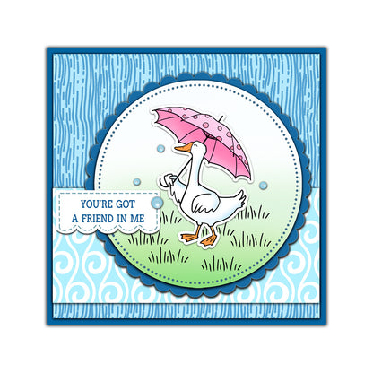 Cartoon White Goose Dies & Stamps Set