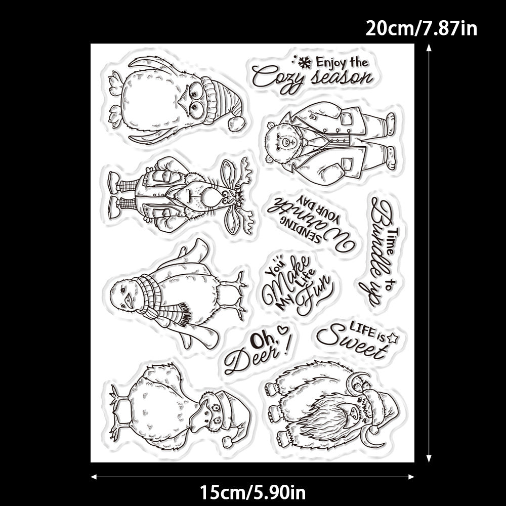 Christmas Animals Dies & Stamps Set