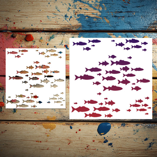 Fish Pattern DIY Painting Hollow Stencil