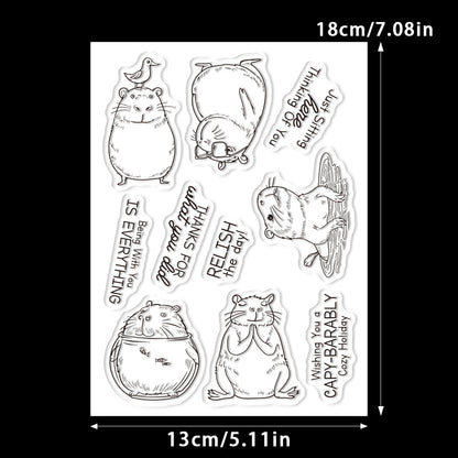 Cute Capybara Dies & Stamps Set