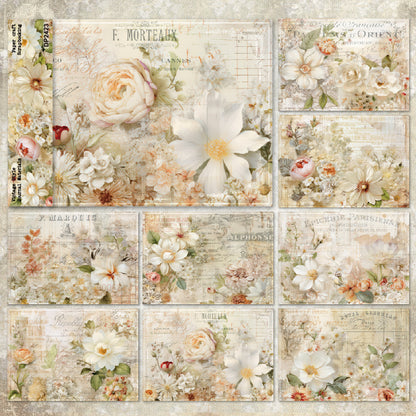 A5 Gorgeous Flowers DIY Scrapbook Paper