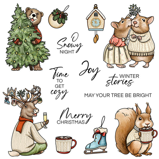Christmas Animals Dies & Stamps Set