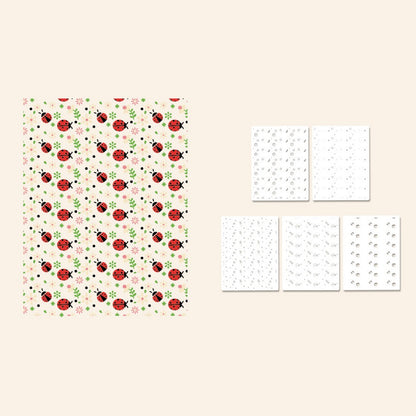 5 PCS Ladybug Pattern DIY Painting Hollow Stencil