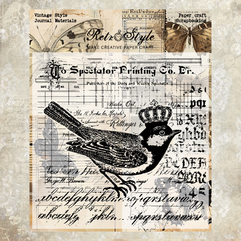 Vintage Style DIY Scrapbook Clear Stamps