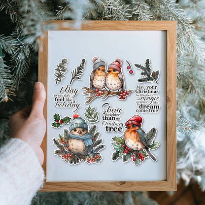 Christmas Birds Clear Stamps