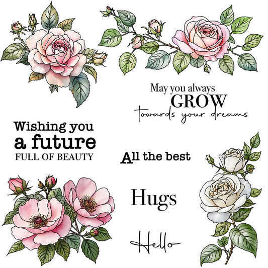 Beautiful Roses Dies & Stamps Set