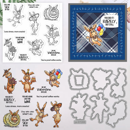 Cute Donkey Dies & Stamps Set