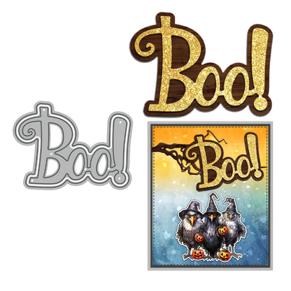 "BOO" Words Metal Cutting Dies