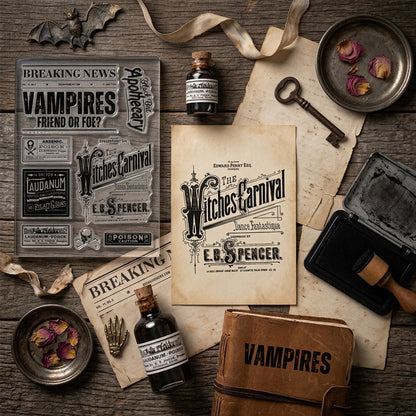 Halloween Theme DIY Decorative Journal Clear Stamps