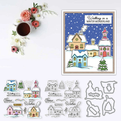 Snow House Dies & Stamps Set