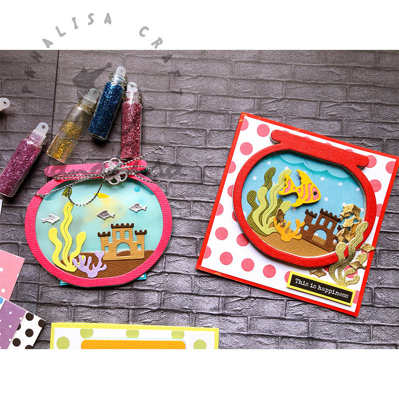 Cute Goldfish Fish Tank Metal Cutting Dies