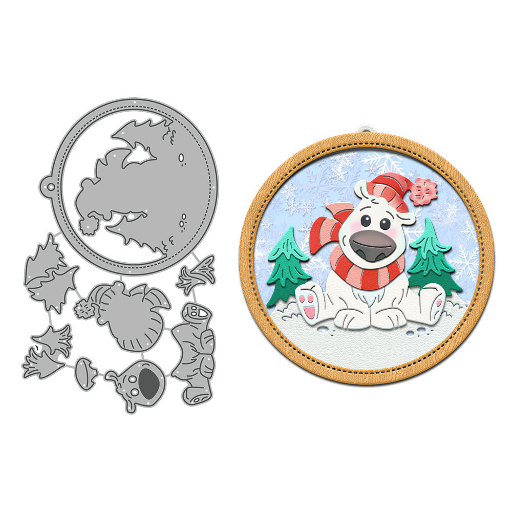 Forest Bear Shake Card Metal Cutting Dies