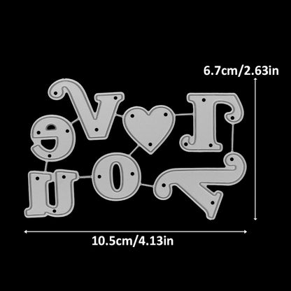 "Love You" Words Metal Cutting Dies