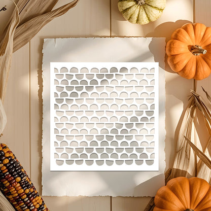 Semicircle Pattern DIY Painting Hollow Stencil