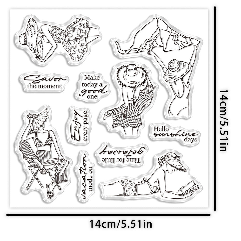 Girls On Vacation Dies & Stamps Set