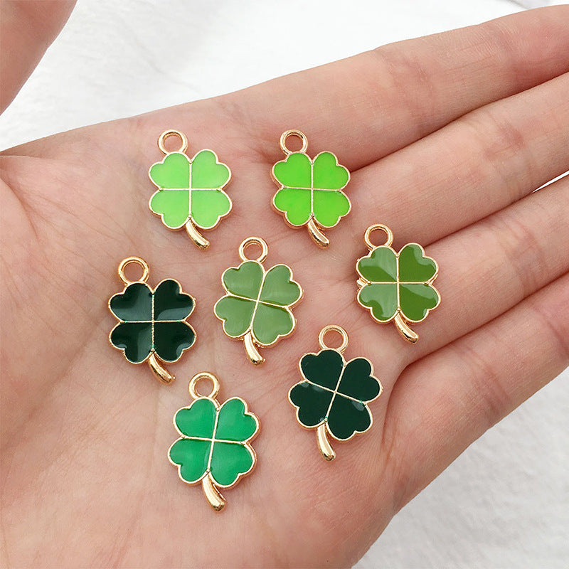 20 Pcs Four-Leaf Clover DIY Jewelry Pendants