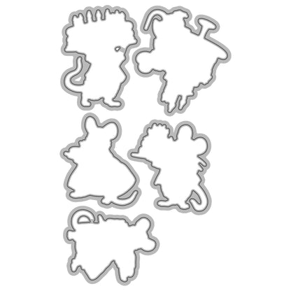Cute Mouse Birthday Cake Dies & Stamps Set