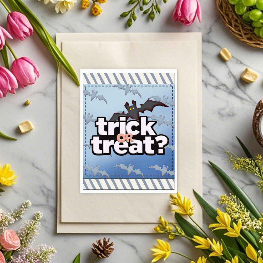 "Trick Or Treat" Words Metal Cutting Dies