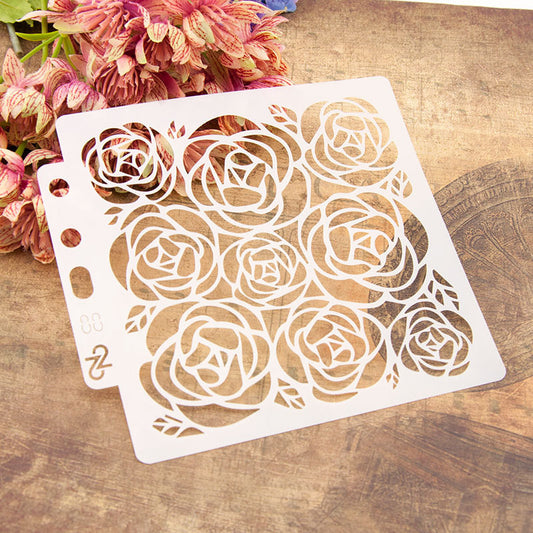 Rose Pattern Hollow Stencil