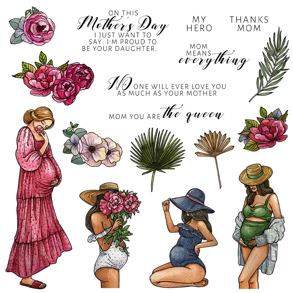 Great Mother Pregnaunt Women Clear Stamps