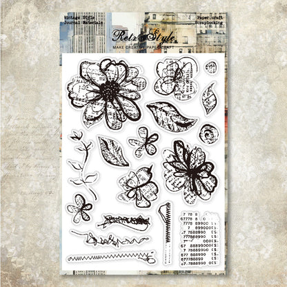 Vintage Background DIY Scrapbook Clear Stamps