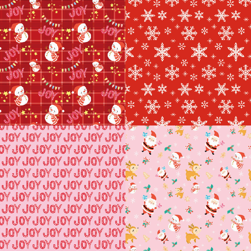 24PCS 6" Joyful Christmas Scrapbook Paper & Cardstock