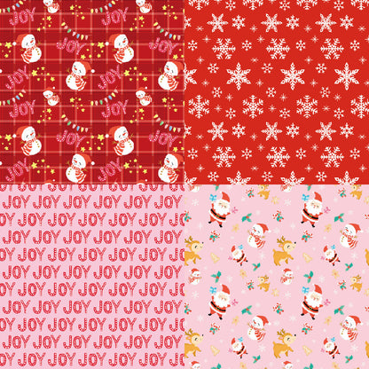 24PCS 6" Joyful Christmas Scrapbook Paper & Cardstock