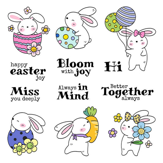 Easter Egg Bunny Dies & Stamps Set