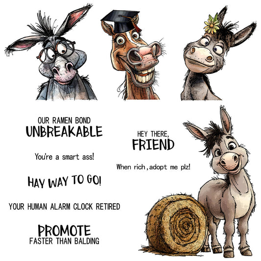 Graduation Donkey Clear Stamps