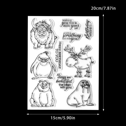Cute Animals Dies & Stamps Set