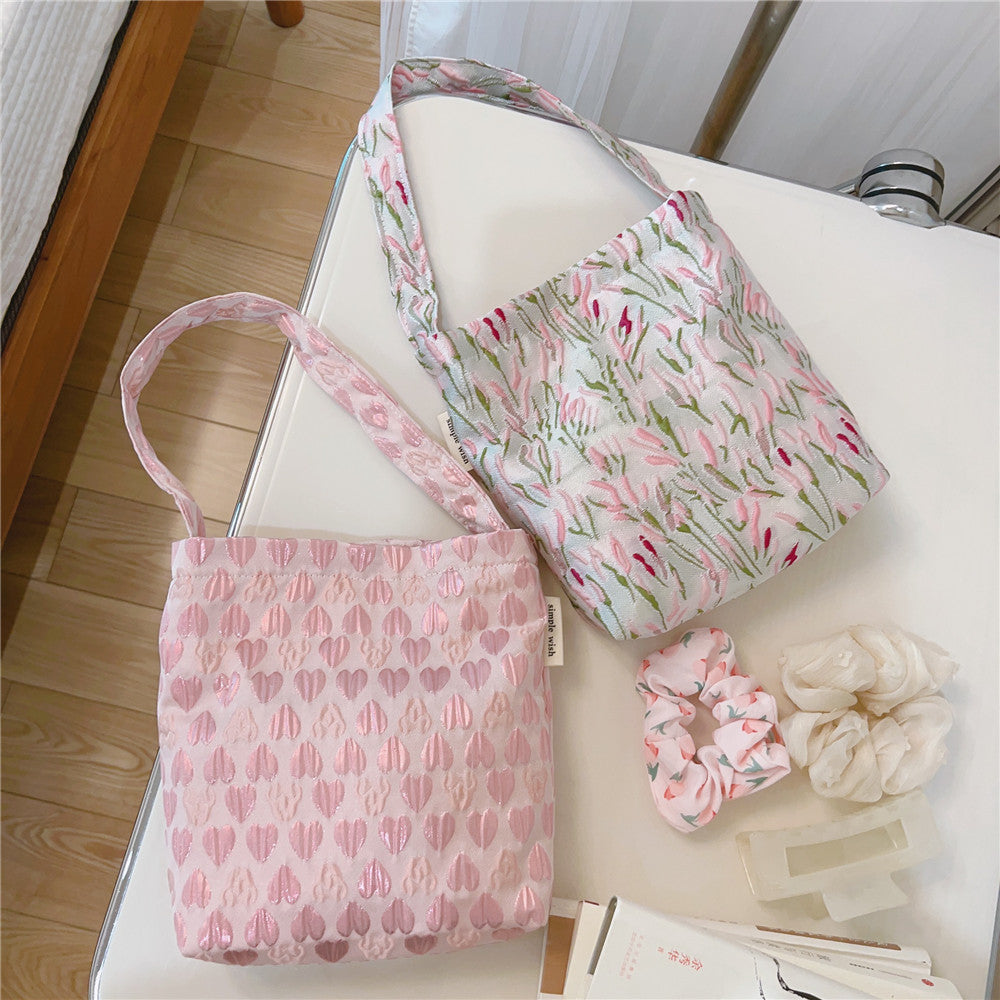 Fresh and Sweet Floral Small Hand-held Bag