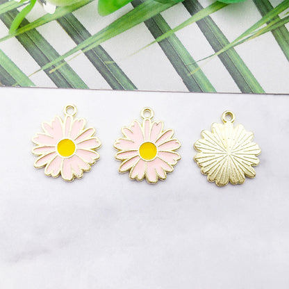 10Pcs Daisy Flower DIY Handmade Jewelry Pendants