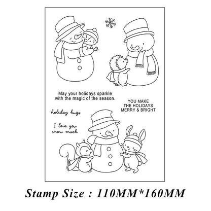 Winter Snowman Dies & Stamps Set