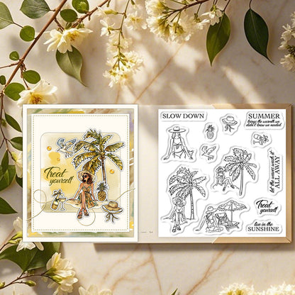Beach Girl Clear Stamps