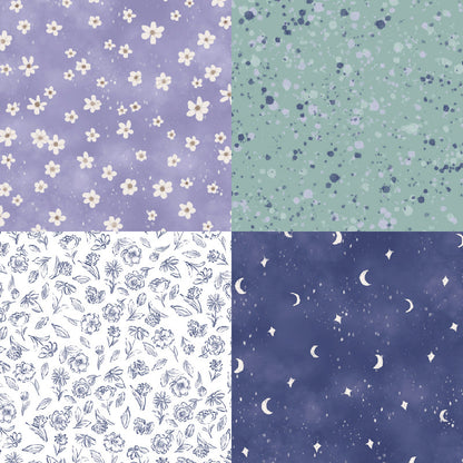 24PCS 6" Mauve Scrapbook Paper & Cardstock