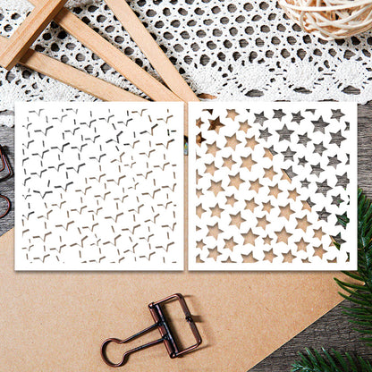 2 PCS Star Pattern DIY Painting Hollow Stencil