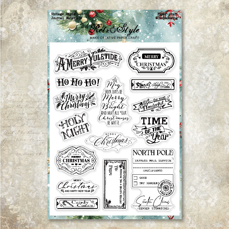 Christmas Theme DIY Decorative Journal Clear Stamps