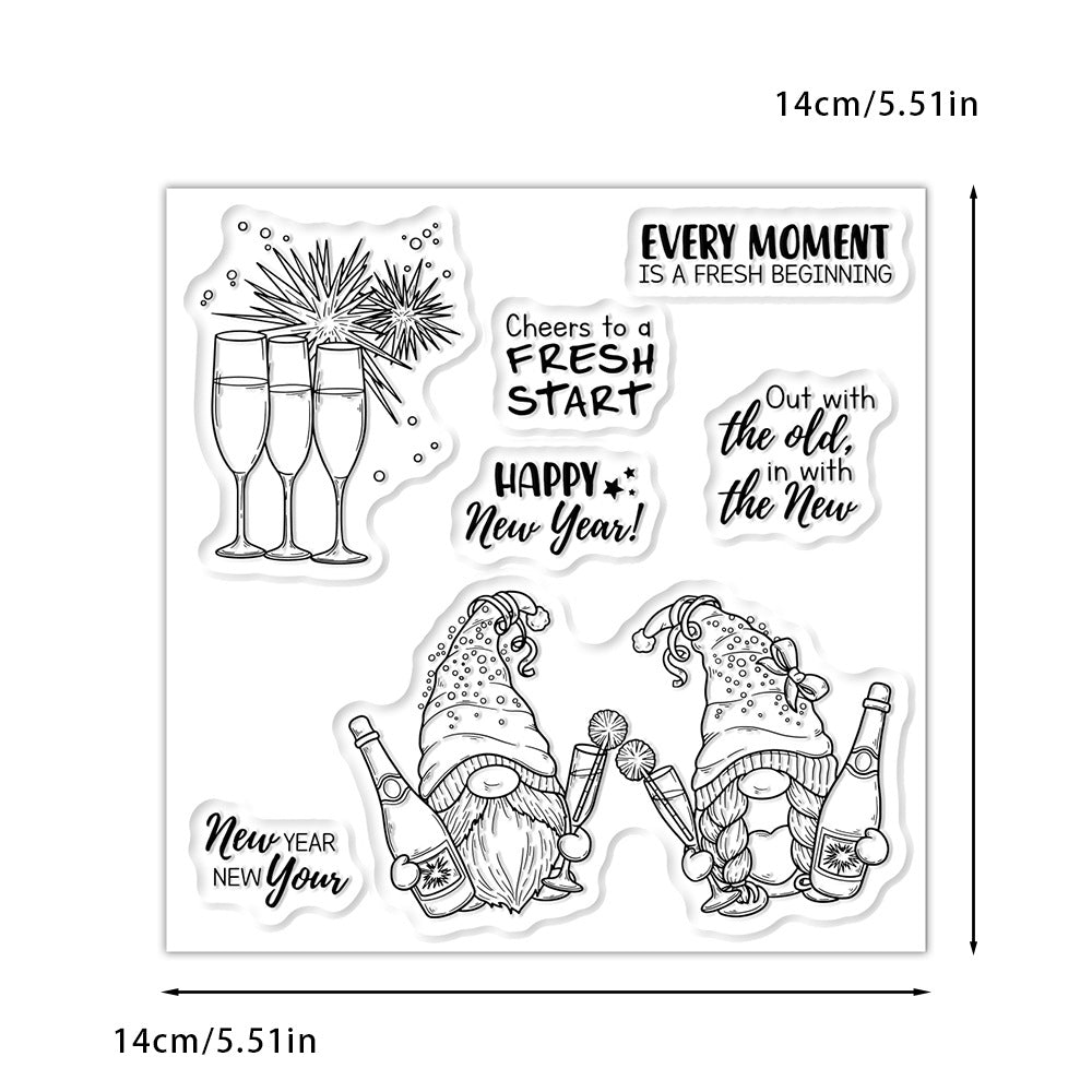 Dwarf Champagne Dies & Stamps Set