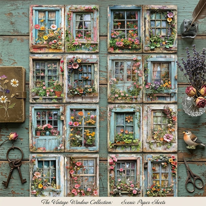 A5 Window Garden Journal Scrapbook Paper