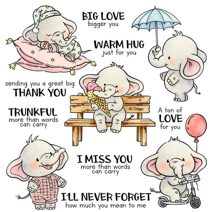 Warm Little Elephant Dies & Stamps Set