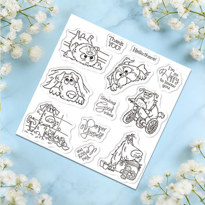 Cute Puppies Dies & Stamps Set