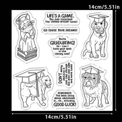 Graduation Puppy Clear Stamps