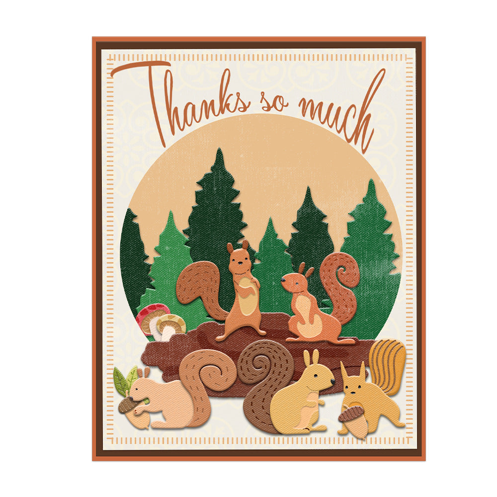 Cute Squirrels Metal Cutting Dies