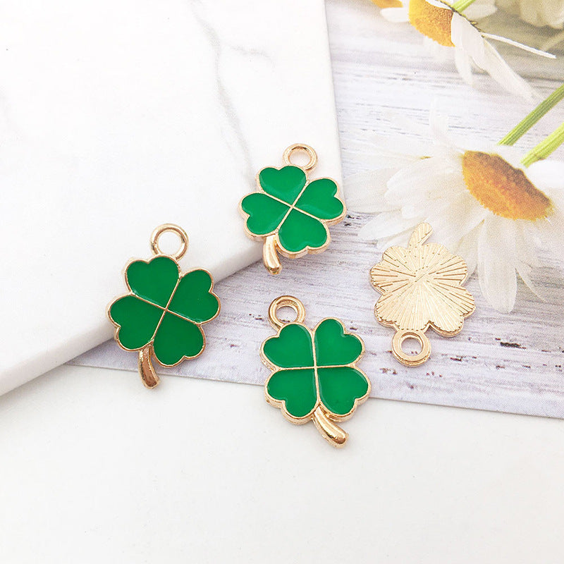 20 Pcs Four-Leaf Clover DIY Jewelry Pendants